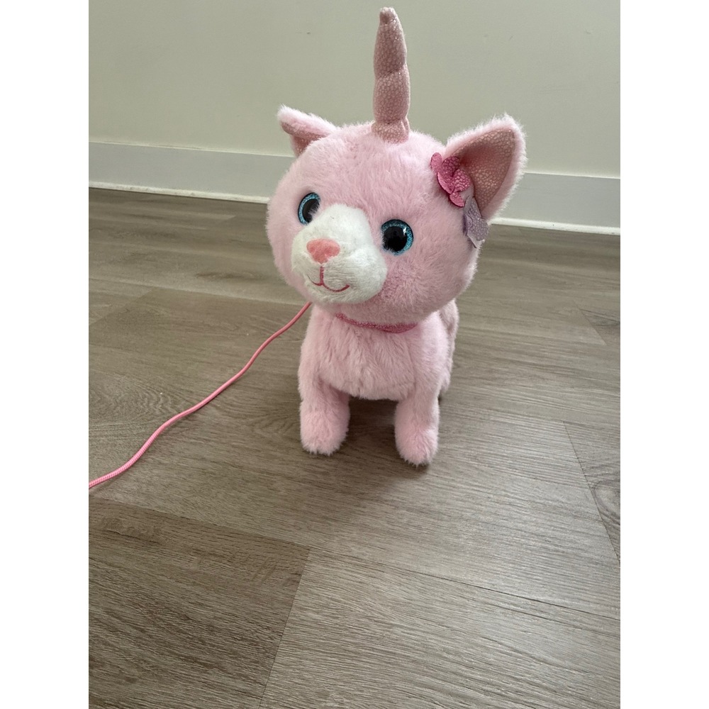 Kid Connection Pink Caticorn Walking Pet Toy with Remote Leash Walk & Wag